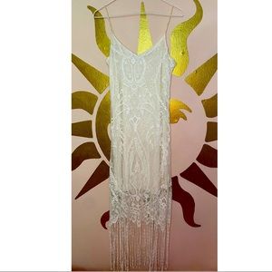 Curve hugging summer dress.